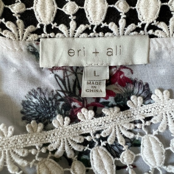 ANTHROPOLOGIE Eri + Ali Roussillon Floral Top EUC SIZE L BOHO unique pep… - Picture 8 of 11